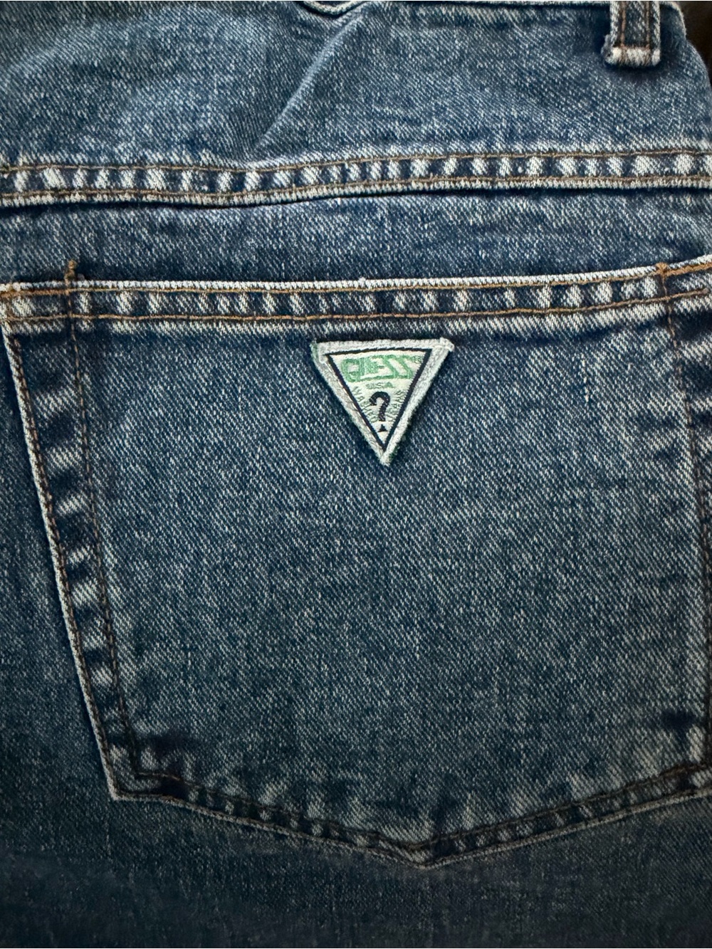 GUESS Vintage 90s Y2K 100% Cotton High Rise Rigid Denim Jeans Size 32 33x27 - Picture 9 of 9
